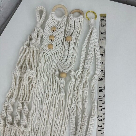 Macrame NWT Bohemian Home Decor House Plant Holder Garden Lot Bundle 4-Pieces - Picture 12 of 14